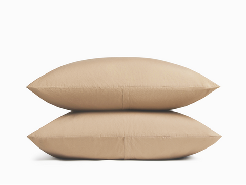 Par de fundas de almohada compatibles: 100% puro algodón natural